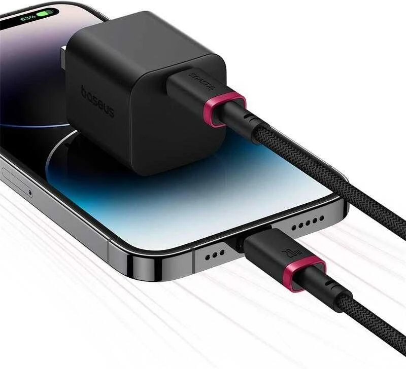 Baseus Dura Type C fast charging cable for iP 20 W 1 m Juodas, Raudona