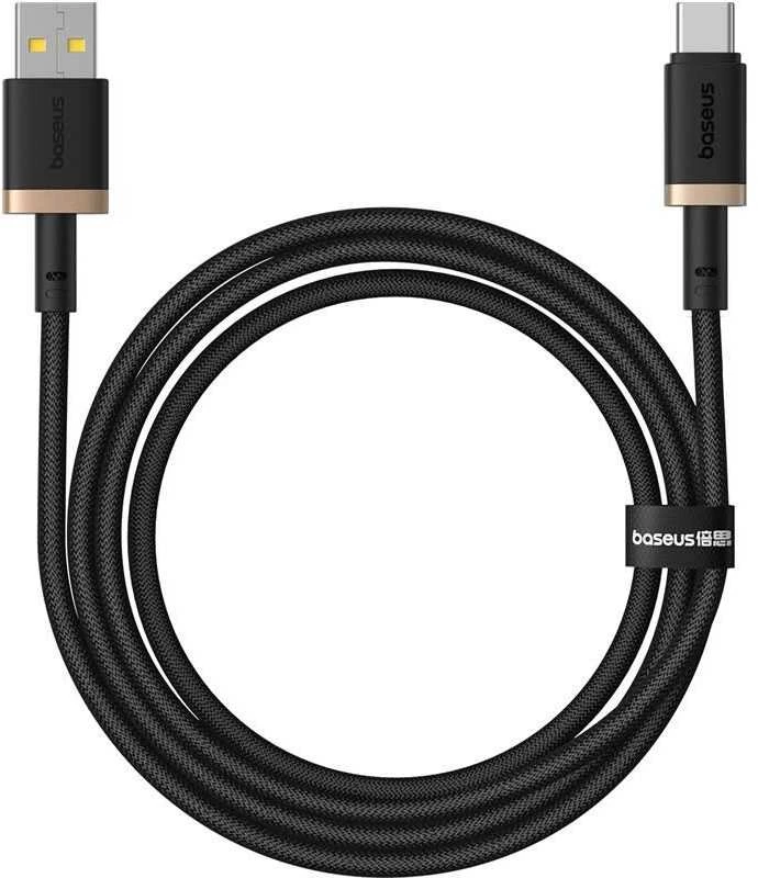 Baseus Dura USB Type A iki Type C 60 W greito įkrovimo laidas 1 m Juodas, Gold
