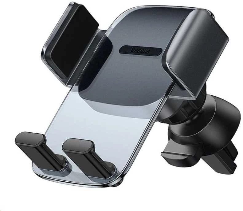 Baseus Easy Control Clamp automobilinis telefono laikiklis grotelėms arba prietaisų skydeliui – Juodas