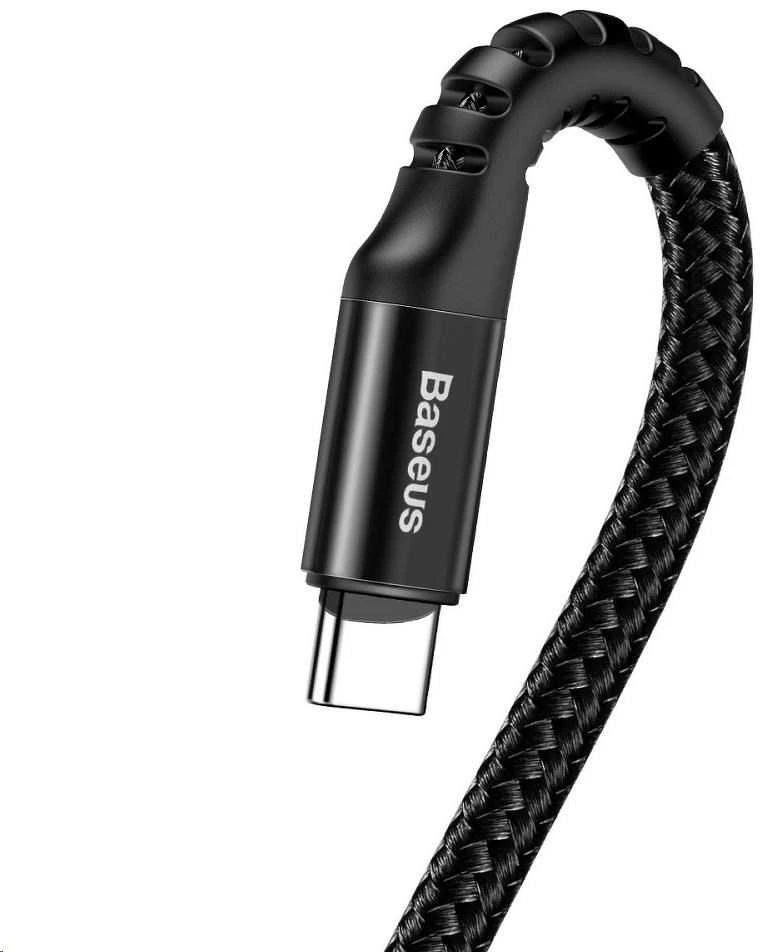Kabelis Baseus spiralinis USB2.0 A kištukas - IP žaibo kištukas 1 m. su nailoniniu šarvu Fish ey