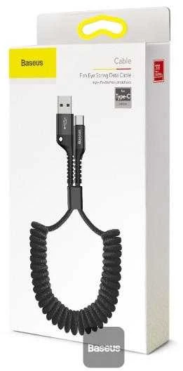 Kabelis Baseus spiralinis USB2.0 A kištukas - IP žaibo kištukas 1 m. su nailoniniu šarvu Fish ey