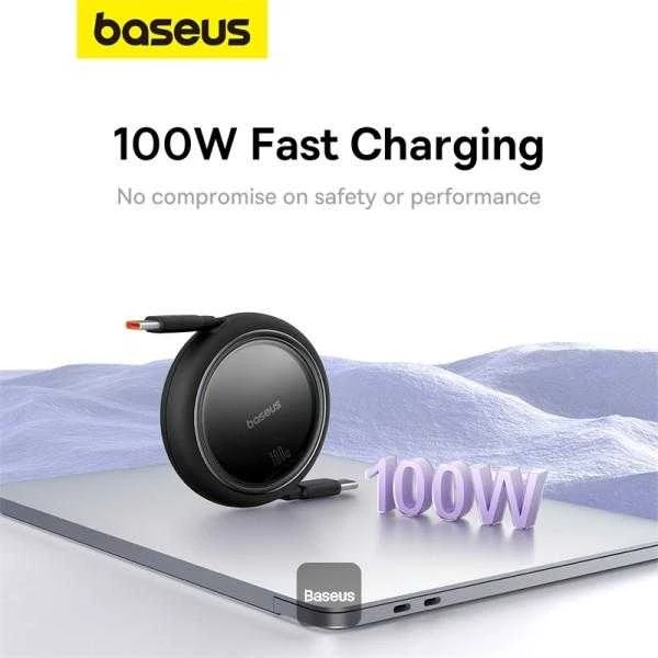 Laidas iš USB-C į USB-C Baseus Free2Draw, PD, 100 W, 1 m (juodas)
