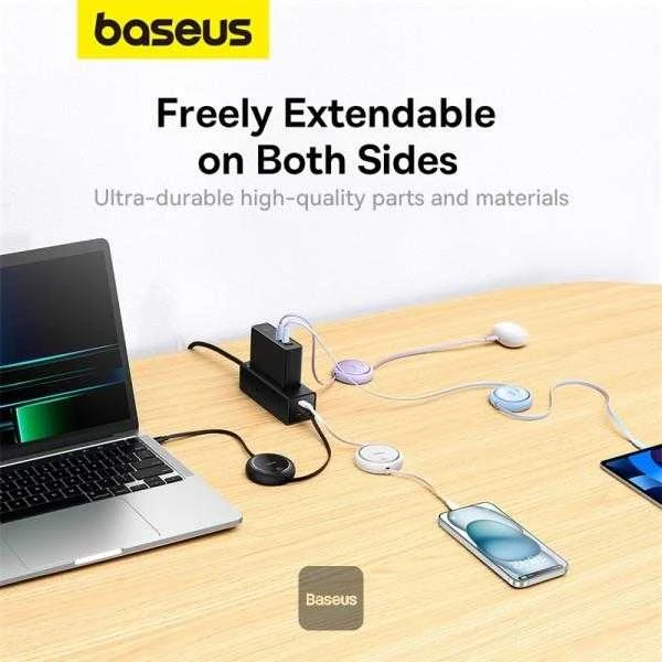 Laidas iš USB-C į USB-C Baseus Free2Draw, PD, 100 W, 1 m (juodas)