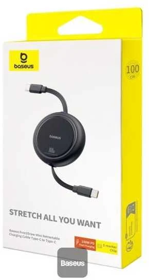 Laidas iš USB-C į USB-C Baseus Free2Draw, PD, 100 W, 1 m (juodas)