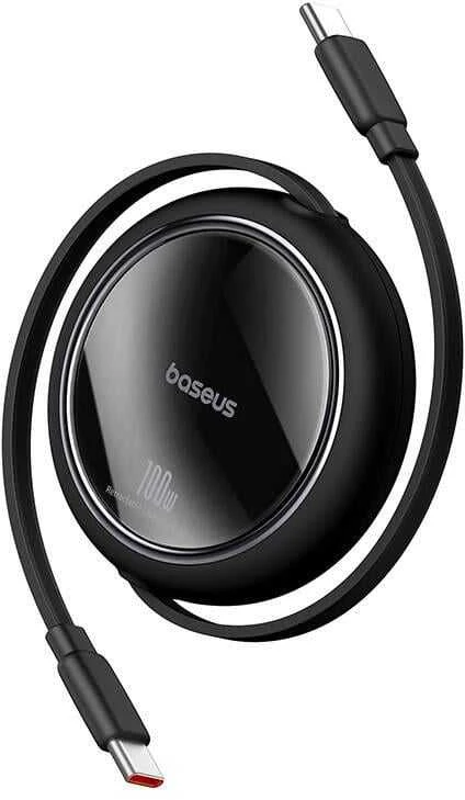 Kabelis USB C - USB C 1.5m 100W suvyniojamas juodas Free2Pull BASEUS