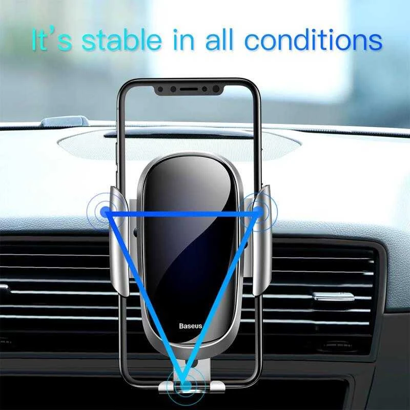 Automobilinis telefono laikiklis Baseus Future Gravity - Juodas
