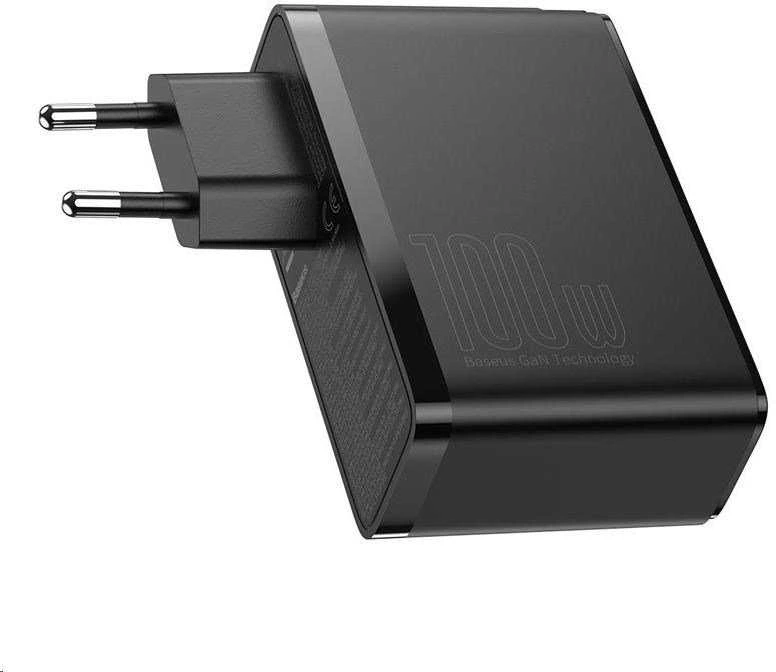 Greitas kelioninis Baseus GaN2 Pro įkroviklis 2x USB + 2x USB-C, 100W, EU (juodas)