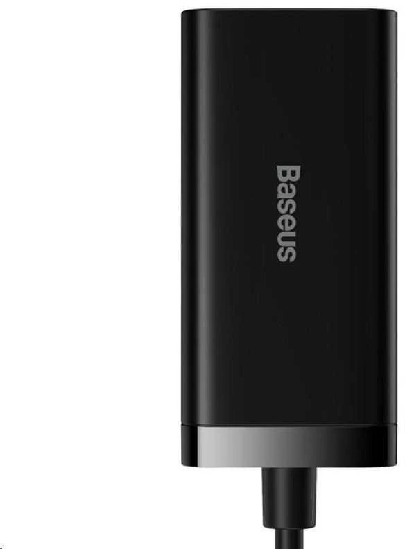 Baseus GaN3 Pro greitas universalus įkroviklis GaN 2 x C tipo USB / 2x USB 100W PD3.0, QC4.0+, AFC, juodas (CCGP000101)