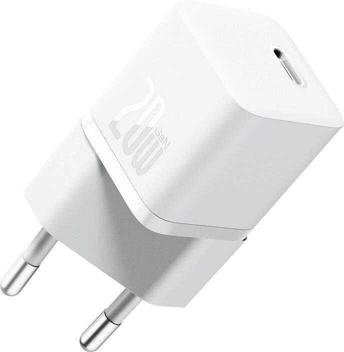 Mini sieninis įkroviklis Baseus GaN5 20W (baltas)