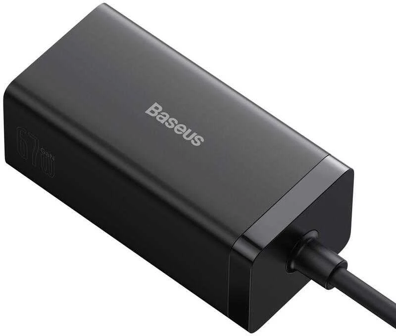 Baseus GaN5 Pro sieninis įkroviklis 2xUSB-C + USB + HDMI, 67 W (juodas)
