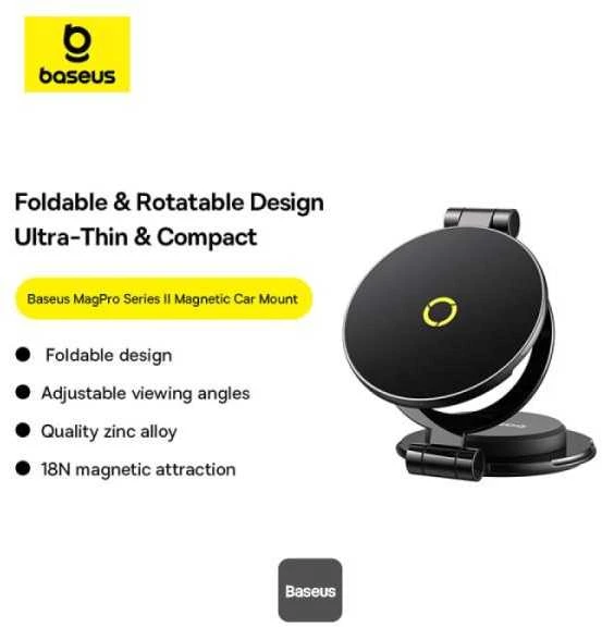 Baseus MagPro Magnetic Foldable Car Mount Cosmic juodos spalvos