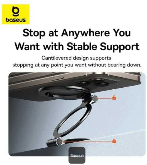 Baseus MagPro Magnetic Foldable Car Mount Cosmic juodos spalvos