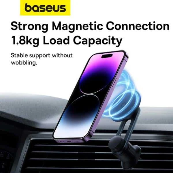 Magnetinis automobilinis telefono laikiklis Baseus MagPro - juodas