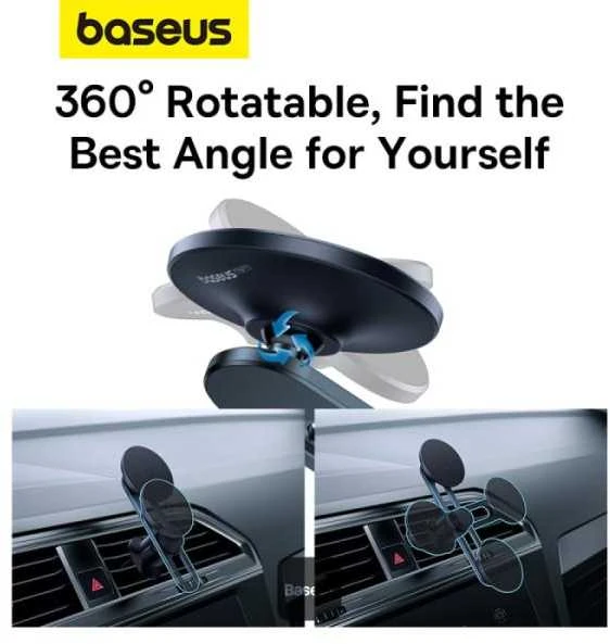 Magnetinis automobilinis telefono laikiklis Baseus MagPro - juodas