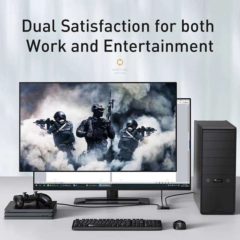 Baseus HDMI 4K dvikryptis perjungėjas (1->2 / 2->1)