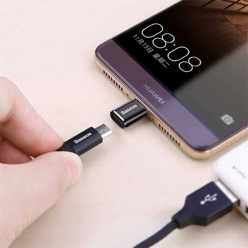 Adapteris Baseus USB C kištukas, micro USB B lizdas, OTG funkcija