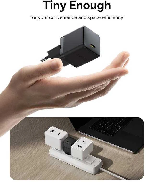 Baseus Palm Fast Charger USB-C 20W Cluster juodos spalvos