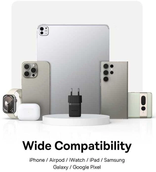 Baseus Palm Fast Charger USB-C 20W Cluster juodos spalvos