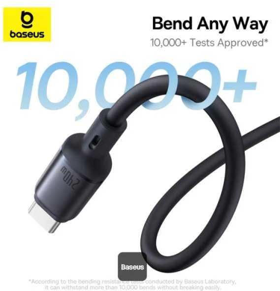 Kabelis USB Baseus USB-C - USB-C 1 m Juodas (P10376800121-00)