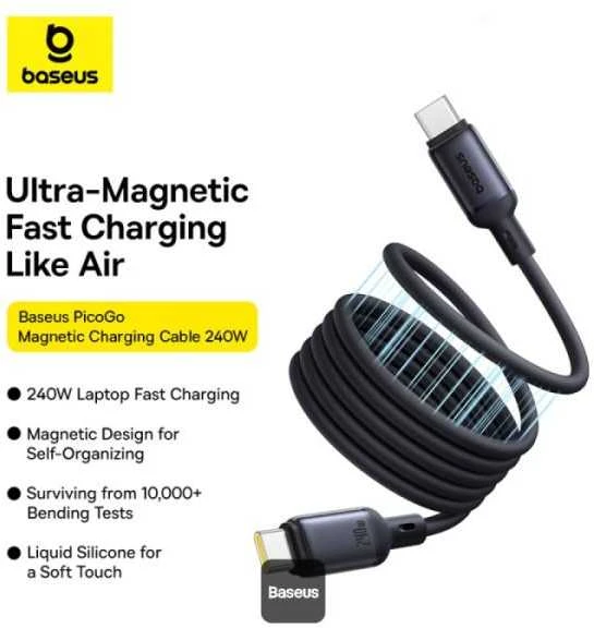 Kabelis USB Baseus USB-C - USB-C 1 m Juodas (P10376800121-00)