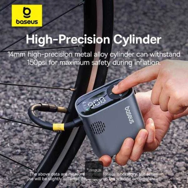 Baseus dviračio siurblys elektrinė su displayem 1500mAh 150 psi 45W - juoda