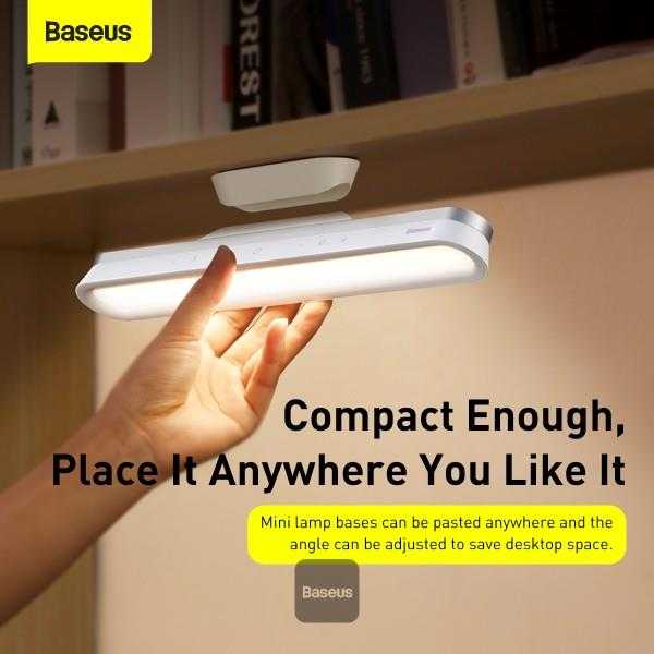 Baseus Įkraunamas šviestuvas pakabinamas po lentyna 5W 1800mAh, šviesos srautas ≥100lm