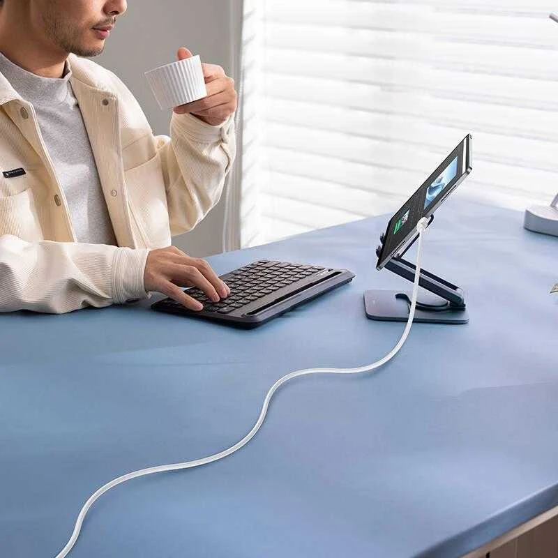 Baseus Silky USB-C/Lightning greito įkrovimo kabelis 1m 20W Baltas