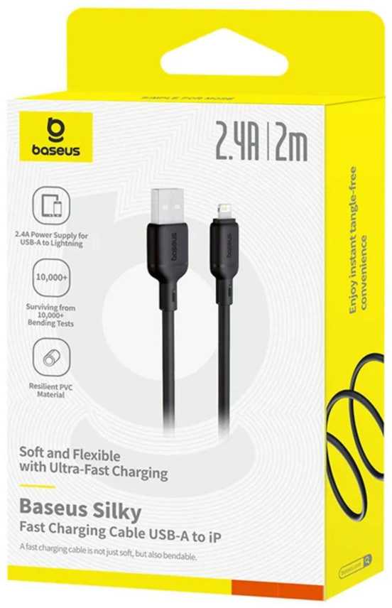 Baseus Silky (P10377702113-00) Greito įkrovimo laidas su USB-