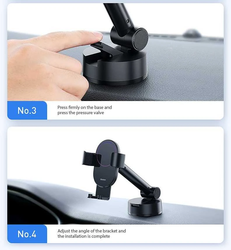 Automobilinis laikiklis Baseus Simpslism - Juodas