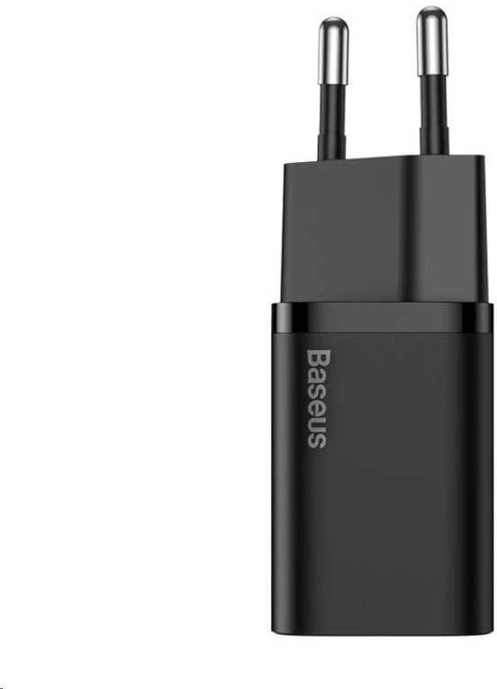 Baseus Sieninis įkroviklis Super Si 30W USB-C QC3.0 PD, juodas