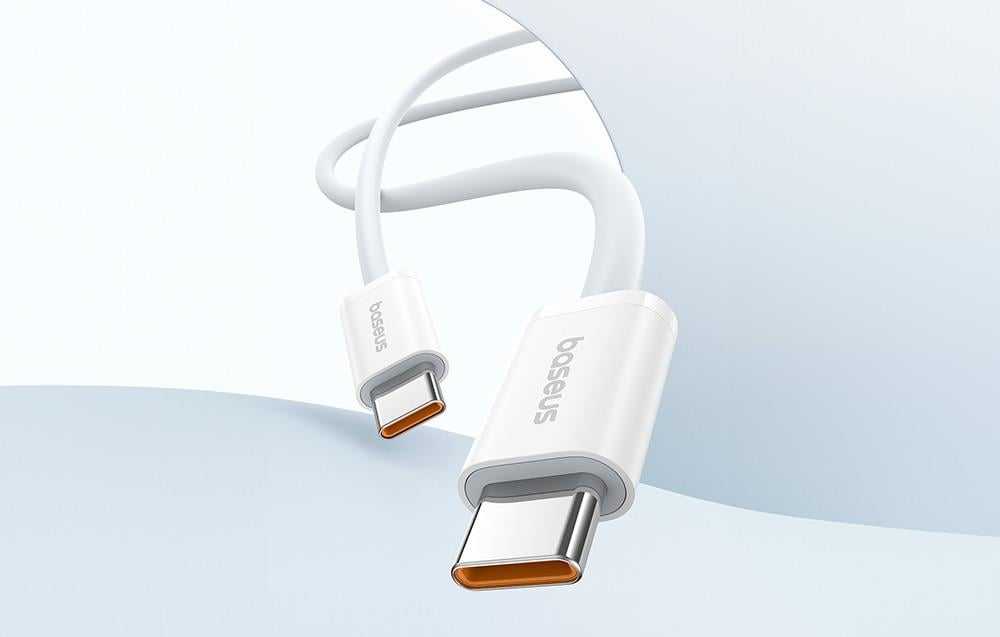 Greito įkrovimo laidas USB-C arba USB-C Baseus Superior 2 100W 2m (baltas)
