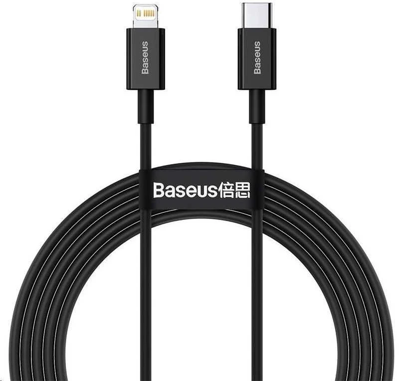 Baseus Superior serijos USB-C - Lightning kabelis 20W PD 1m - Juodas