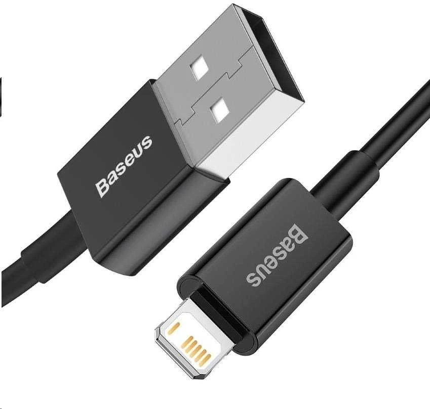 Baseus Superior serijos USB - Lightning kabelis 2.4A 1m - Juodas