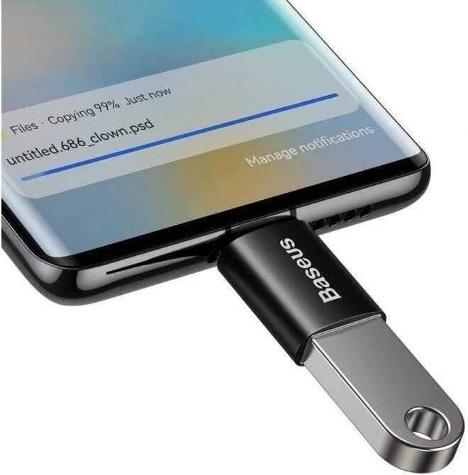 Adapteris Baseus USB C kištukas - USB A lizdas, OTG funkcija
