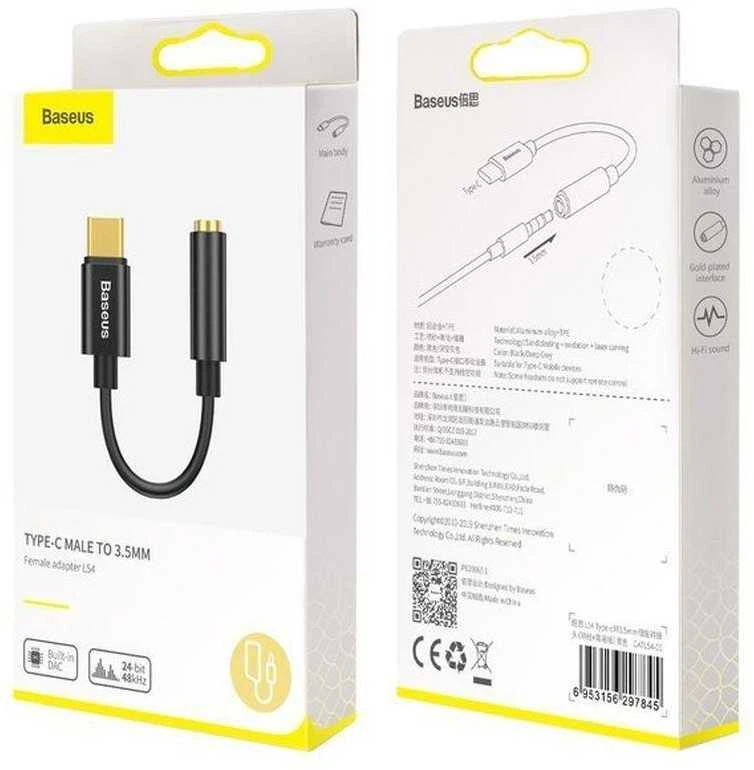 Adapteris USB C kištukas - 3.5mm stereo lizdas BASEUS