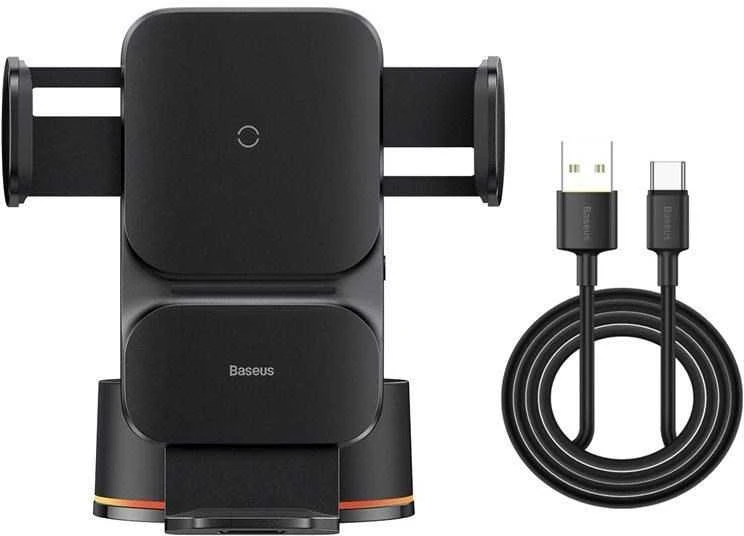 Baseus Automobilinis laikiklis 4.7-7.5" ekranų telefonams su belaidžiu Qi įkrovimu 15W, IR jutikliu