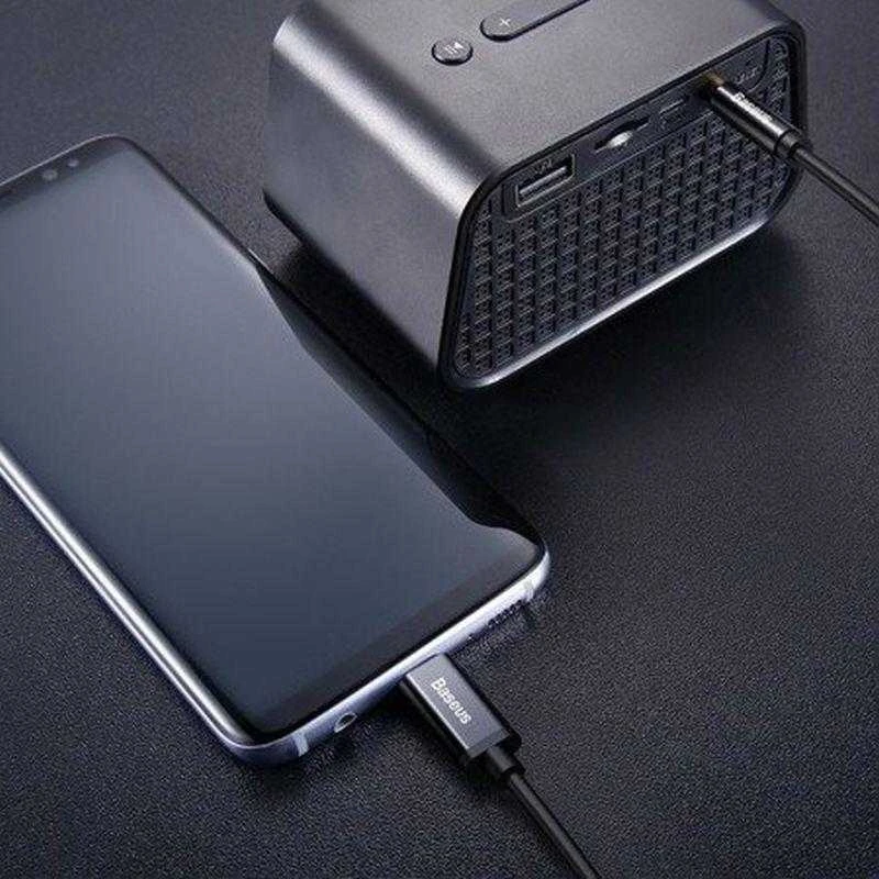 Baseus Yiven audio kabelis USB-C - 3.5mm AUX 1.2m - Juodas