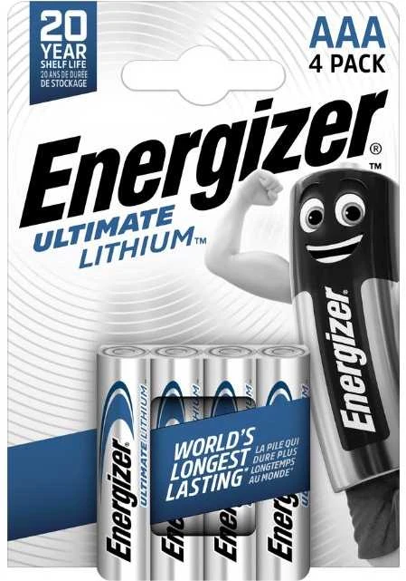 LICHIO BATTERY ENERGIZER ULTIMATE LITHIUM BAT-AAA-LITHIUM/E*P4 1,5 V LR03 AAA