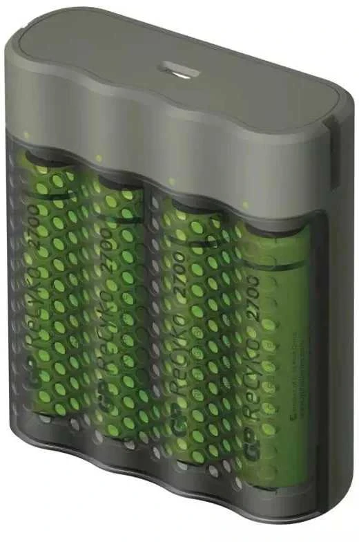 GP Baterija Charger M451 with 4x AA Rechargable batteries, 2700 mAh, 1.2V, Juodas EU