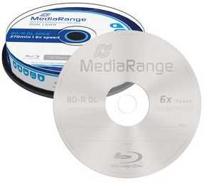 MediaRange BD-R DL 50 GB 6x10 vnt (MR507)