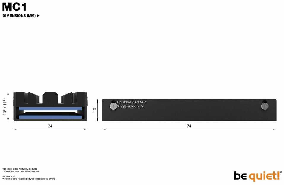 LISTAN BE QUIET MC1 SSD M.2 COOLER