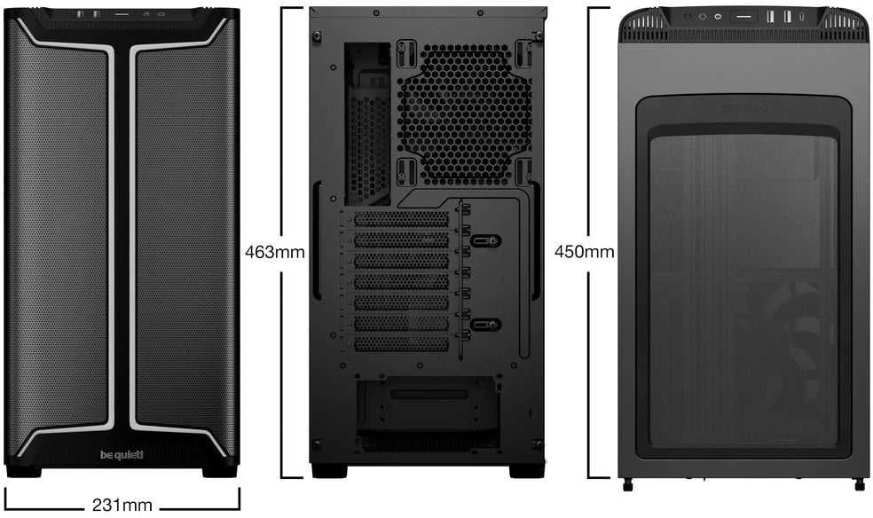 LISTAN BE QUIET Pure Base 501 DX Juodas ARGB