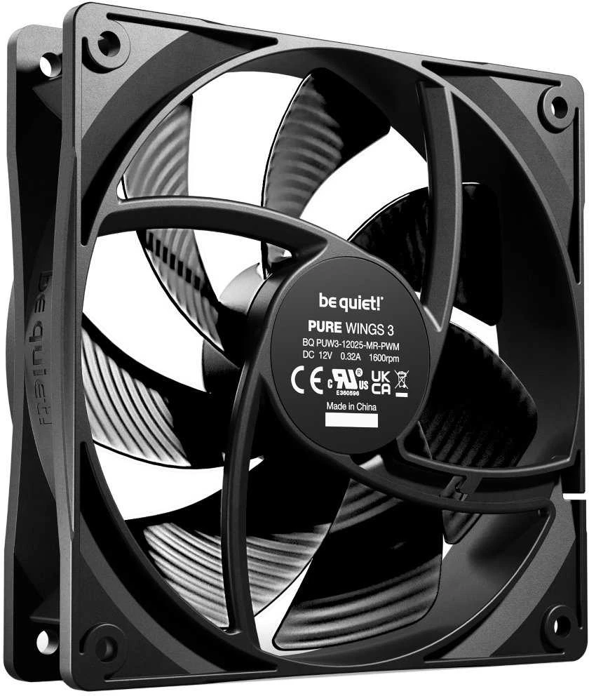 Be Quiet! LISTAN BE QUILT PURE WINGS 3 120 mm PWM ventiliatorius