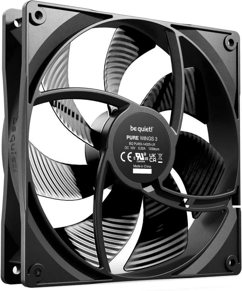 Be quiet! Pure Wings 3 140mm ventiliatorius su technine etikete