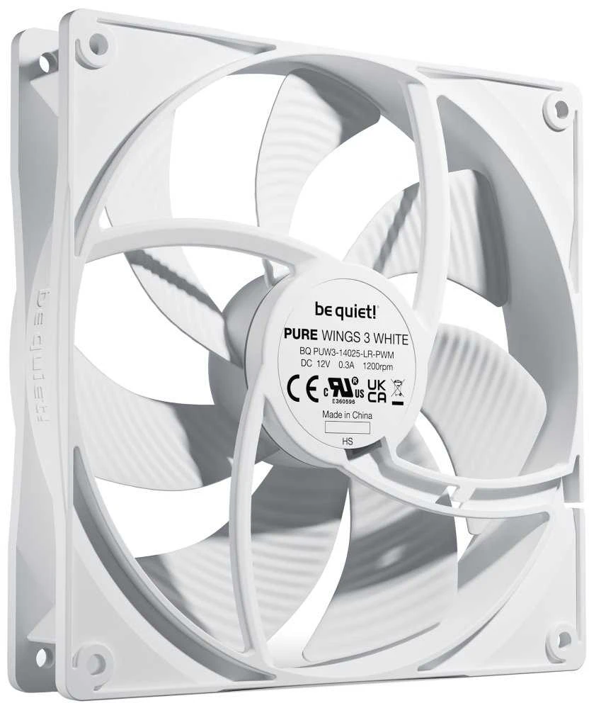 be quiet! PURE WINGS 3 140mm PWM, balta