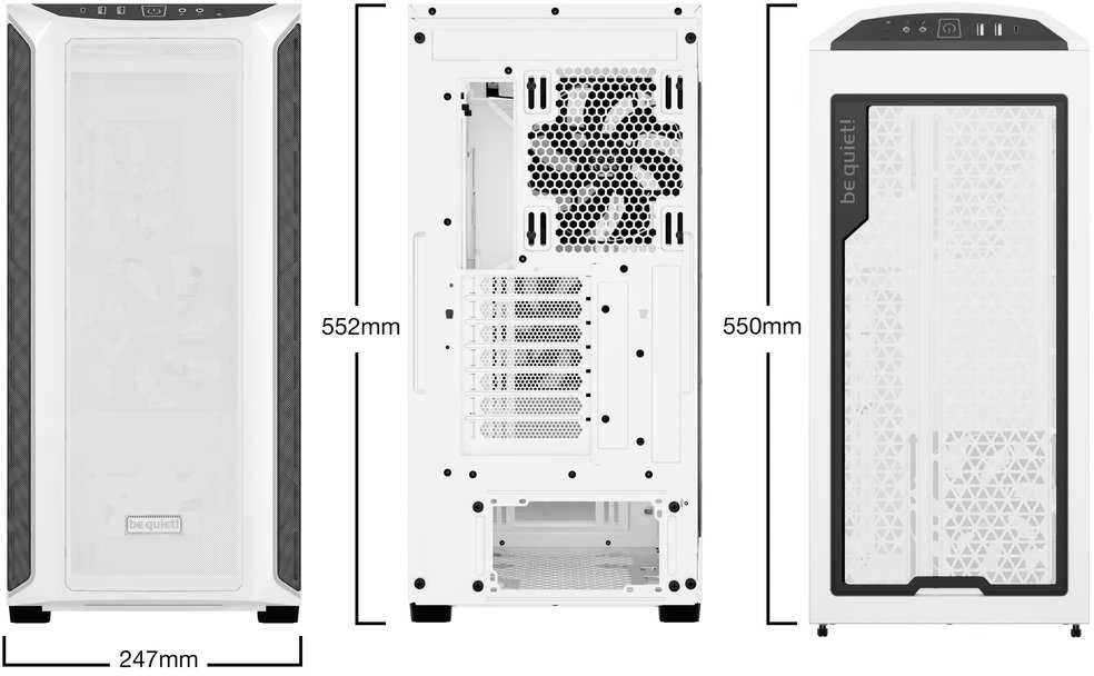 LISTAN BE QUIET Shadow Base 800 DX Case Baltas (P)