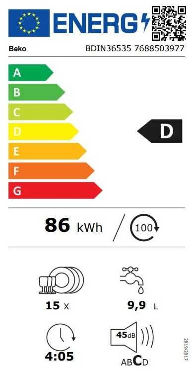 Indaplovė BEKO BDIN36535