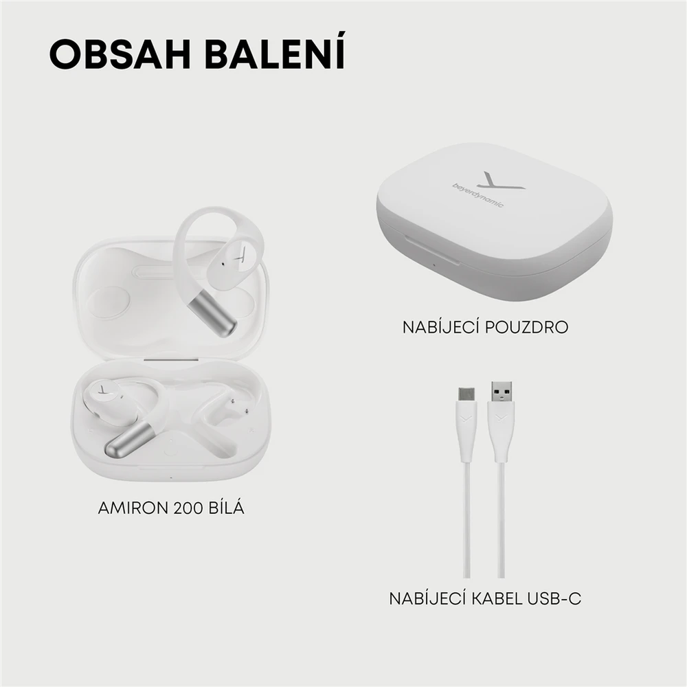 AUSINĖS BEYERDYNAMIC AMIRON 200 BALTOS