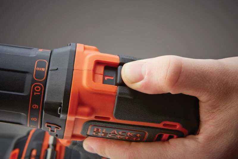 Black & Decker Juodas & Decker Akumuliatorinis smūginis gręžtuvas BDCHD18KB 18V 2 x 1,5 Ah, Juodas & Decker