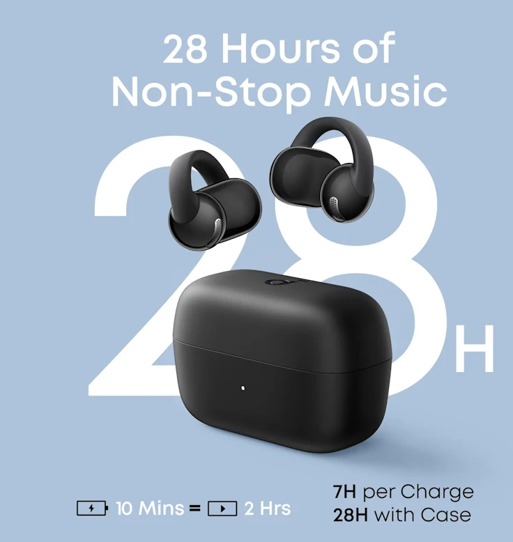 Anker soundcore atviro tipo belaidės ausinės Bluetooth 6.0 su FlexiClip, IP55, C50i D1101